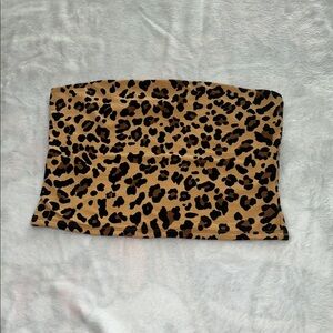 Leopard cheetah print tube top